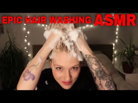 ASMR Fast Hair Wash, ASMR Shampoo, ASMR Hair Sounds, ASMR Hair, ASMR Soapy Hands