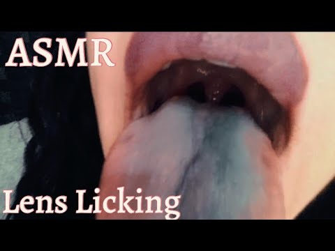 {ASMR} lens licking and slurping