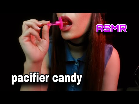 ASMR PACIFIER CANDY EATING SOUNDS AND MOUTH SOUNDS