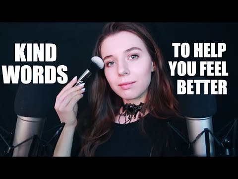 ASMR Positive Affirmations and Face Brushing. Close Up Whispering for Sleep. KIND WORDS.