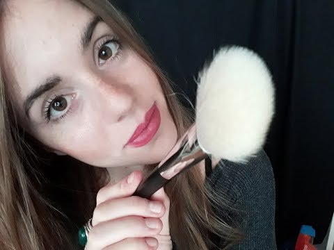 ASMR I'll help you to fall asleep in 15 minutes - face brushing - face touches - whispering