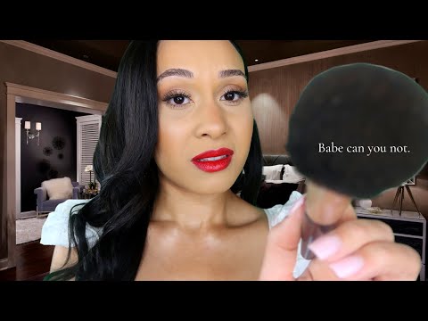 ASMR Mean Low key Toxic Big Sister Does Your Makeup💄🙄 Fast & Aggressive Roleplay