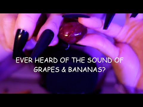 ASMR | have you heard of the sounds of banana & grapes?🍌🍇 | Must watch !