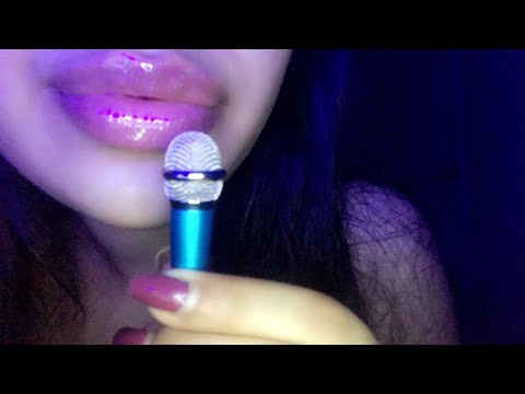 ASMR~ Mouth Sounds with Mini Mic (kisses + slight gum chewing)