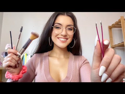 ASMR Doing Your Eyebrows With Lots Of Personal Attention😇💤 | whispering, plucking, shaping