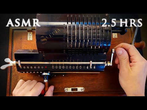 ASMR 2.5 hrs Vintage Mechanical Calculator | Soft Spoken Math