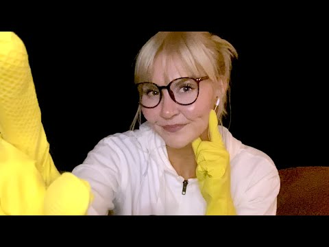 ASMR Plucking - Hand movements & Hand sounds with cleaning gloves🧤