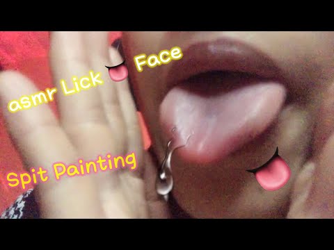 ASMR Lick Your Face (Whispering , Mouth Sounds ) #asmrsleep #asmrlicking #mouthsounds