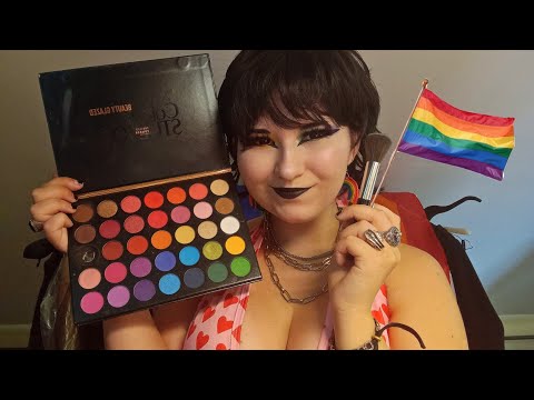 ASMR | doing your pride makeup 🏳️‍🌈🌈