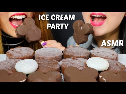 ASMR CHOCOLATE ICE CREAM PARTY 초콜릿 아이스크림 리얼사운드 먹방 アイスクリーム 冰淇淋 Kem cây | Kim&Liz ASMR
