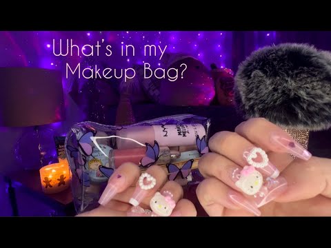 Asmr What’s In My Makeup Bag Ft. Dossier | Tapping, Scratching