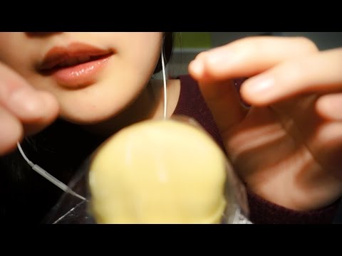 ASMR ★ Plastic Wrap over the Mics (squishing, brushing, crinkles, gently touching)