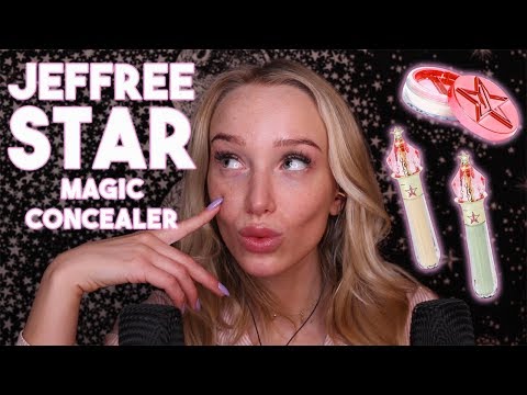 ASMR Jeffree Star Magic Star Concealer! Worth the HYPE? & Full Face Makeup GRWM (whispers)