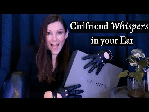 ASMR girlfriend has a surprise for you (leather, scratching & more!) 🎁