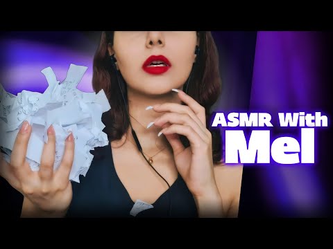 ASMR With Mel | ASMR Aggressive Ripping Papers Dacuments Sounds , Tearing Up ای اس ام آر کاغذ