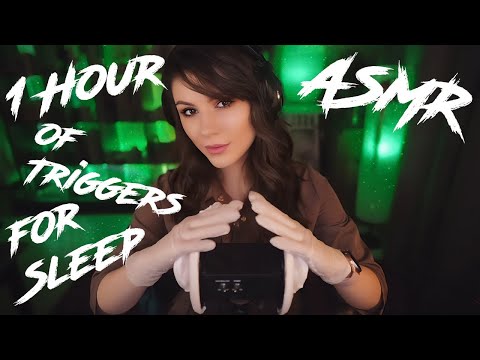ASMR 1 Hour of Triggers for Sleep 💎 Ear Massage, Echo Tapping, Hand Sounds, Scalp Massage and more