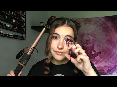 |ASMR| Get Ready To Film With Me | Hair and Makeup