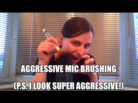 ASMR Aggressive Mic Brushing (No Cover) - 1 Trigger Only - No Talking after Into