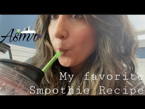 Making my go to breakfast Protein Smoothie 🥤|ASMR Soft Spoken|Tapping| Lid Sounds|Slurping|Drinking