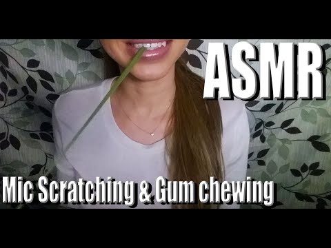 {ASMR} Gum chewing | mic massage | breathing | wet sounds