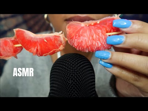 ASMR | Eating Frozen Grapefruit 🍊💦