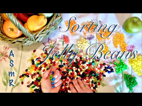 ASMR Sorting Jelly Beans by flavor (No talking) Just Jelly Beans  with a few tastes along the way.