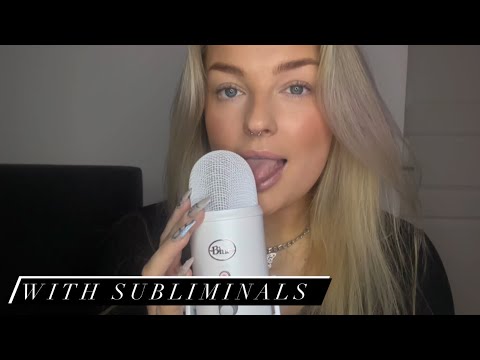 Soft mic licking 👅 ASMR with subliminals to help you reach your desired reality! (Extra loud)