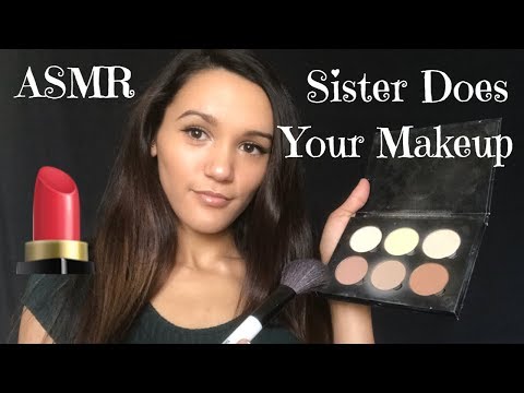 ASMR Sister does your Makeup Roleplay