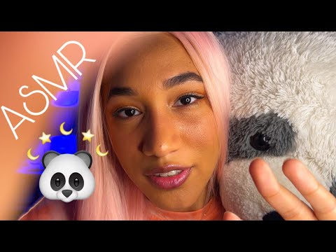 ASMR | 🐼 Hand Movements With A Giant Panda | Personal Attention & Tropic Rain Sounds 🌧