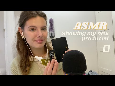 [ASMR] showing you my new products! (tapping, scratching, whispering)