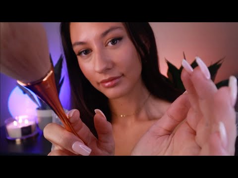 ASMR Up Close Personal Attention for Anxiety Relief & Sleep ✨ ~affirmations, face brushing & more