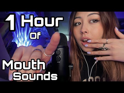 ASMR Mouth sounds at 100% sensitivity 😴(fast,slow) & (wet,dry,clicking) + spit painting