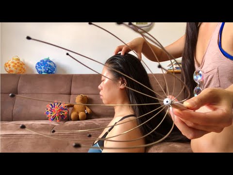ASMR I ❤️ Scalp Massages!! Slow Head Scratches w. *Soft Whispering* !! Shivers down to her BoOtAY!!