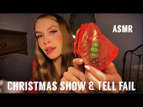 🎄ASMR🎄 Christmas Miniatures Show & Tell Fail ((100% Whispered w/ Crinkles & Background Noise))