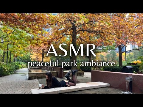 ASMR ♡ peaceful park ambience ♡ fountain water sounds