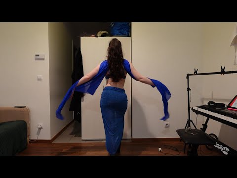 ASMR oriental dance try on costumes and props