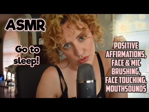 Asmr :go to sleep* personal attention 🤤(Positive affirmations, mic and cam brushing, face touching)
