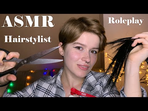 АСМР быстрая стрижка 💇🏻‍♀️ Ролевая игра парикмахер ✂️ / ASMR fast haircut 💇🏻‍♀️ Roleplay hairstylist