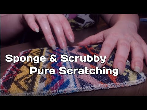 ASMR ~Pure Scratching on Sponge and Scrubby