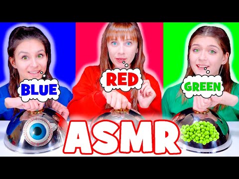 ASMR Eating Only Red VS Blue VS Green Food