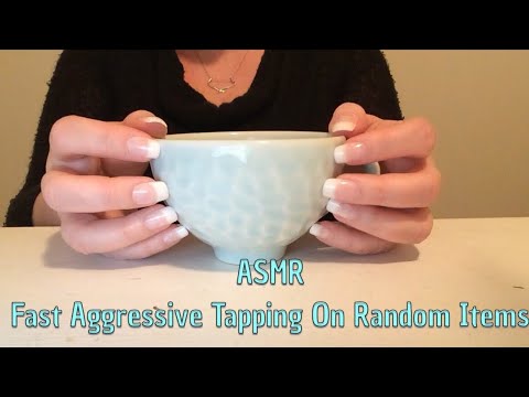 ASMR Fast Aggressive Tapping On 11 Random Items (No Talking  After Intro)