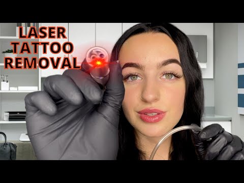 [ASMR] Removing Your Face Tattoo | Laser Sounds