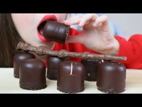 ASMR CHOCOLATE DIPPED MARSHMALLOWS (Eating Sounds) No Talking