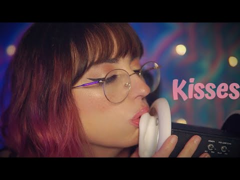 ASMR soft ear kisses & whispers to soothe you