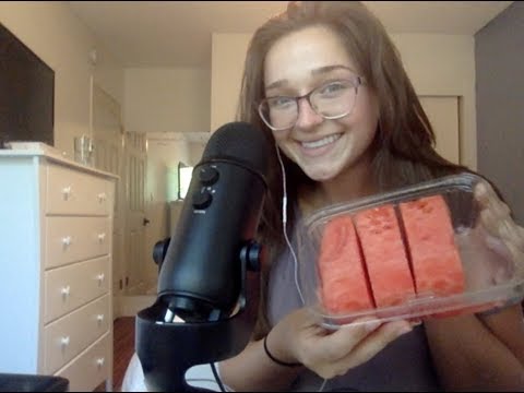 ASMR - Eating Watermelon and Rambling (Crunchy Sounds)