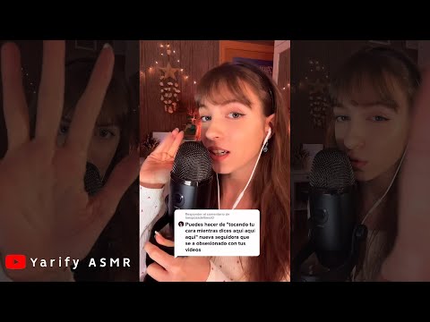 ASMR 1 minuto tocando tu carita #short 👋🏻❤️