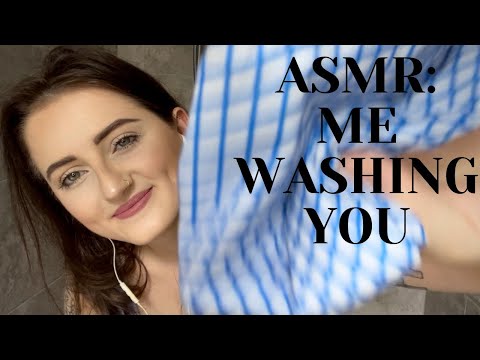 ASMR: ME WASHING YOU! Water and Cloth Sounds || In The Bath