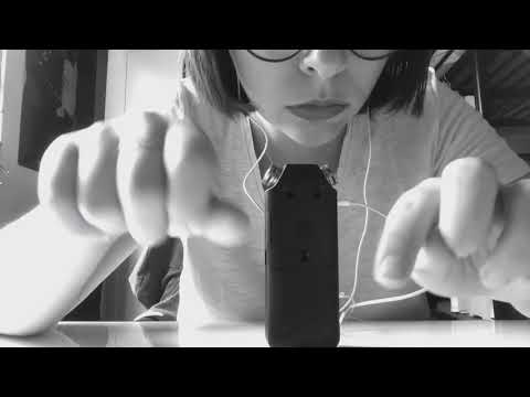 [ASMR] B&W extremely relaxing mouth sounds and positive words and hand movements