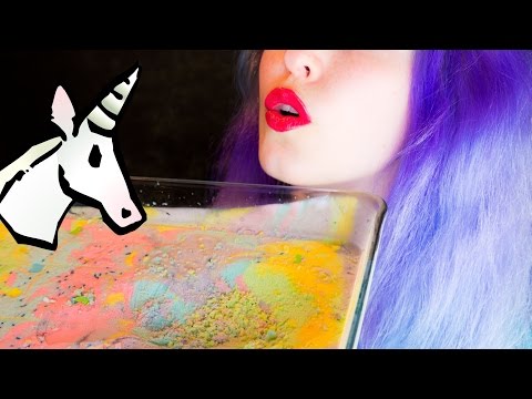 ASMR: Colorful Unicorn Ice Cream Shards ~ Relaxing Eating Sounds [No Talking | Vegan] 😻