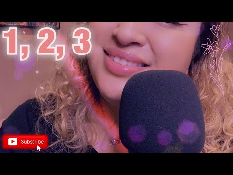 ASMR| Repeating 1, 2, 3 + Mouth sounds| Some hand sounds (whispering) NOT my best but I tried 😒